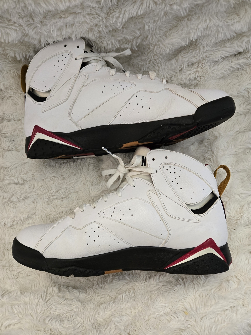 Air Jordan 7 Retro Cardinal White Black Red Size 13